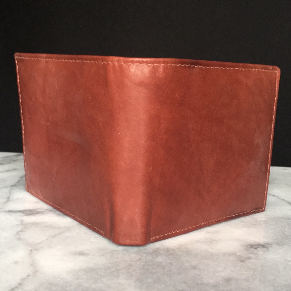 New* Saddle Brown Leather Wallet - Picture 2 of 16